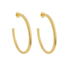 Load image into Gallery viewer, SE760BMD 18k Gold Plated Hoops