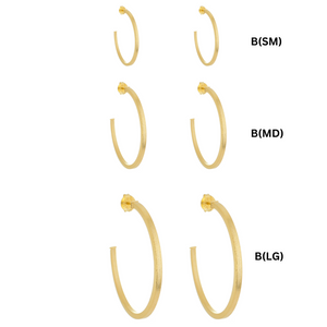 SE762BMD 18k Gold Plated Hoops