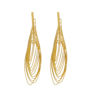 SE773 Many-Looped Gold Earrings