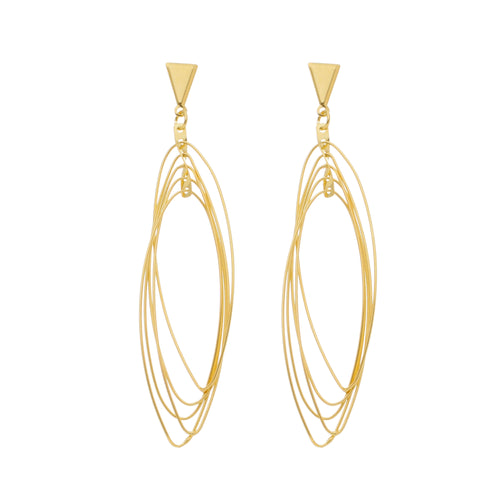SE774 Many-Looped Gold Earrings