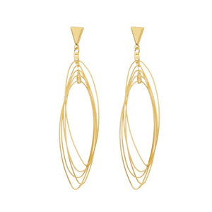 SE774 Many-Looped Gold Earrings