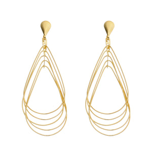 SE775 Many-Looped Gold Earrings