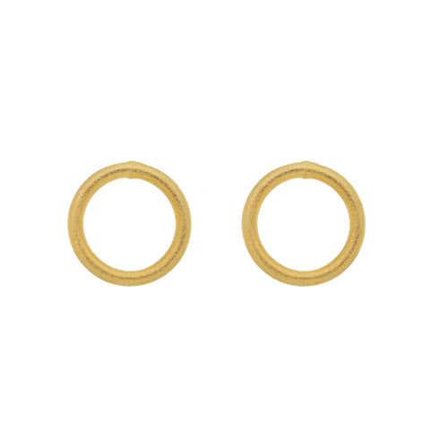 SE777B 18k Gold Plated Tubular Earrings