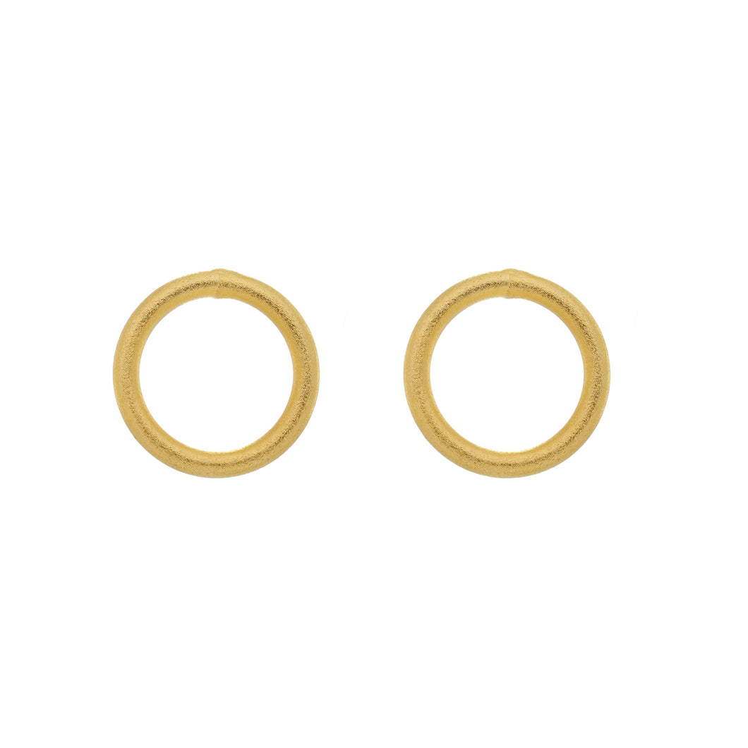 SE777B 18k Gold Plated Tubular Earrings