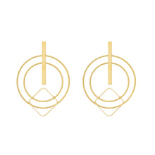 Load image into Gallery viewer, SE785 &quot;Geometric &quot; 18K Gold Plated Earrings