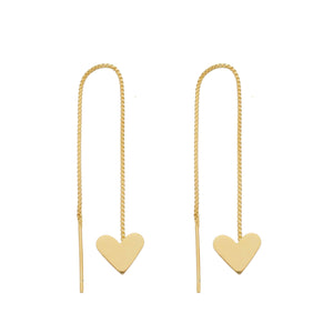 SE792 Heart "thread" Earrings