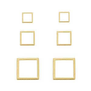 SE796B "medium size square" Stud Earrings