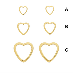 SE798C "Heart shape" stud Earrings