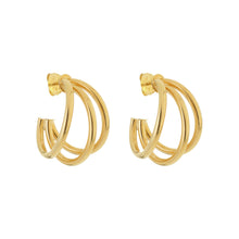 Load image into Gallery viewer, SE803A 18K Gold Plated &quot;medium&quot; Hoops