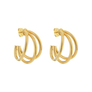 SE803A 18K Gold Plated "medium" Hoops