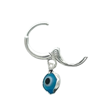 Load image into Gallery viewer, SE811A(SP)- TQ Silver Plated Blue Evil Eye Earrings