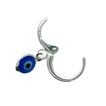 Load image into Gallery viewer, SE811A(SP) NB- Silver Plated Navy Blue evil eye Earrings