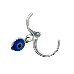 SE811A(SP) NB- Silver Plated Navy Blue evil eye Earrings