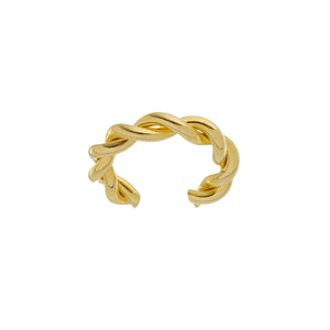 SE813C   18K Gold Plated Braided Ear Cuff