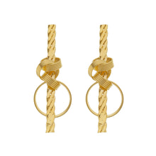 Load image into Gallery viewer, SE830 knotted 18k Gold Plated Earrings