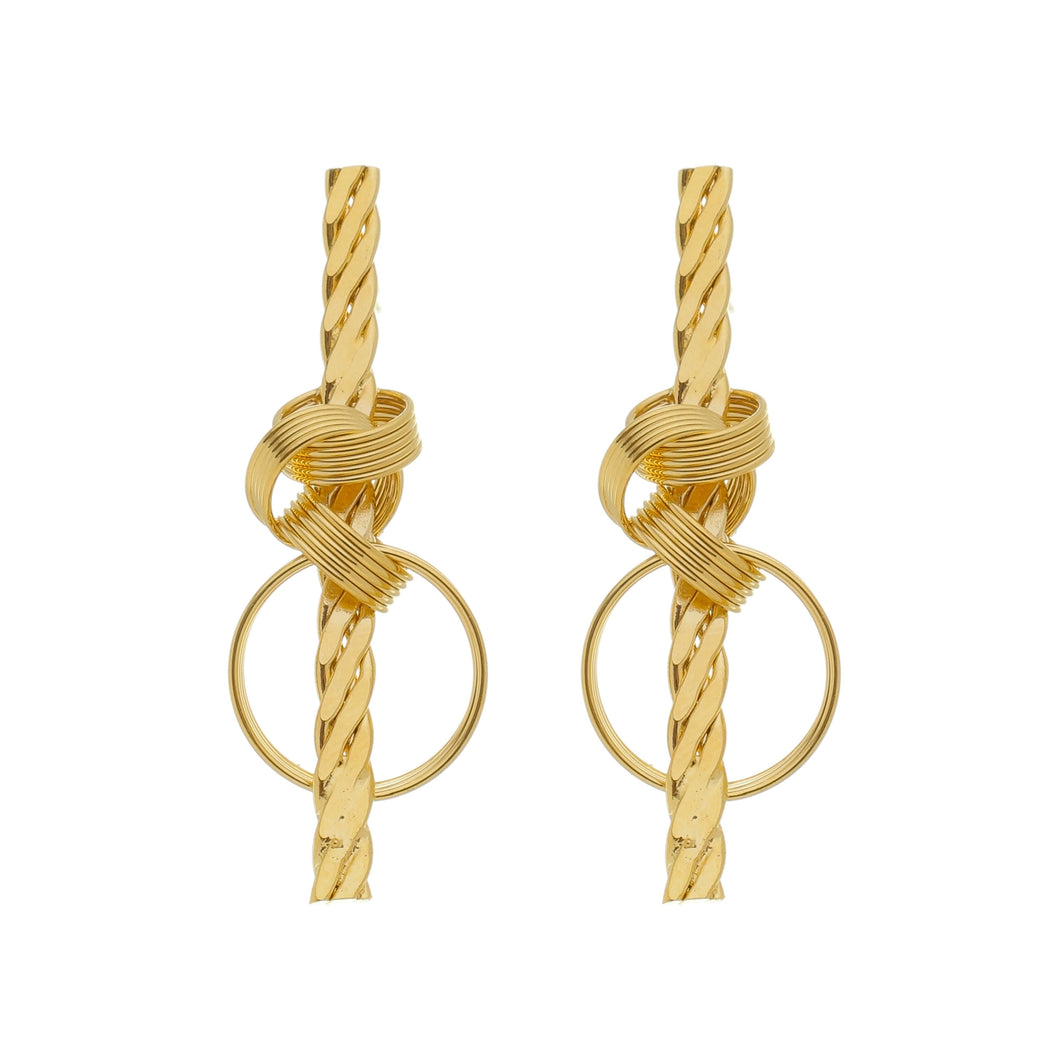SE830 knotted 18k Gold Plated Earrings