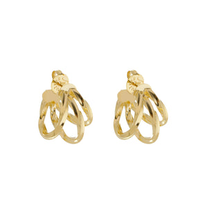 SE837 18K Gold Plated "twist" Hoops