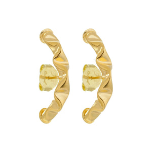 SE845B 18K Gold Plated "half moon" Earrings