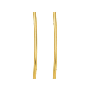 SE862 18K Gold Plated "Curved Pin" Earrings