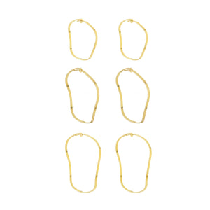 SE863SM 18K Gold Plated  "Wavy" Shape Hoops