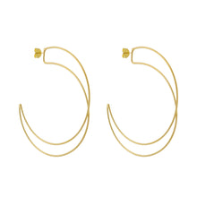 Load image into Gallery viewer, SE864 18K Gold double wire plated Hoop