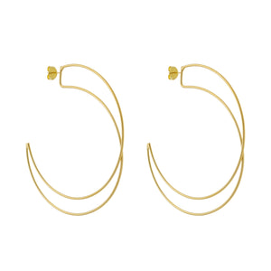 SE864 18K Gold double wire plated Hoop