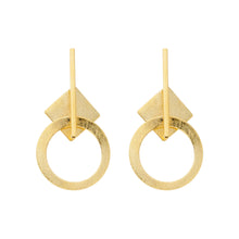Load image into Gallery viewer, SE875 18K Gold Brushed Plated Earrings
