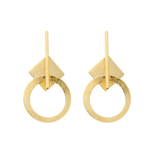 SE875 18K Gold Brushed Plated Earrings