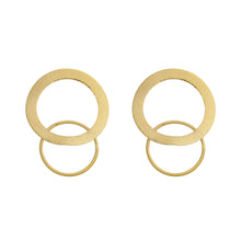 Load image into Gallery viewer, SE876 18K Gold Plated Double Circles Earrings