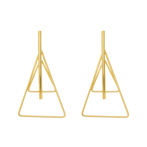 SE880 18K Gold plated Triangle Earrings