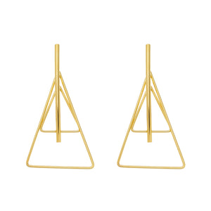 SE880 18K Gold plated Triangle Earrings