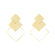 Load image into Gallery viewer, SE881 18K Geometric Gold Plated Earrings
