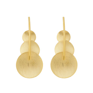 SE882 18K Gold Plated Triple Circles Earrings