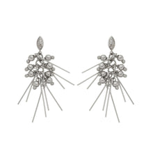 Load image into Gallery viewer, SE887R  Rhodium Plated Spikes Earrings