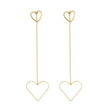 Load image into Gallery viewer, SE888 18K Gold Plated Earrings with hearts