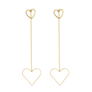 SE888 18K Gold Plated Earrings with hearts