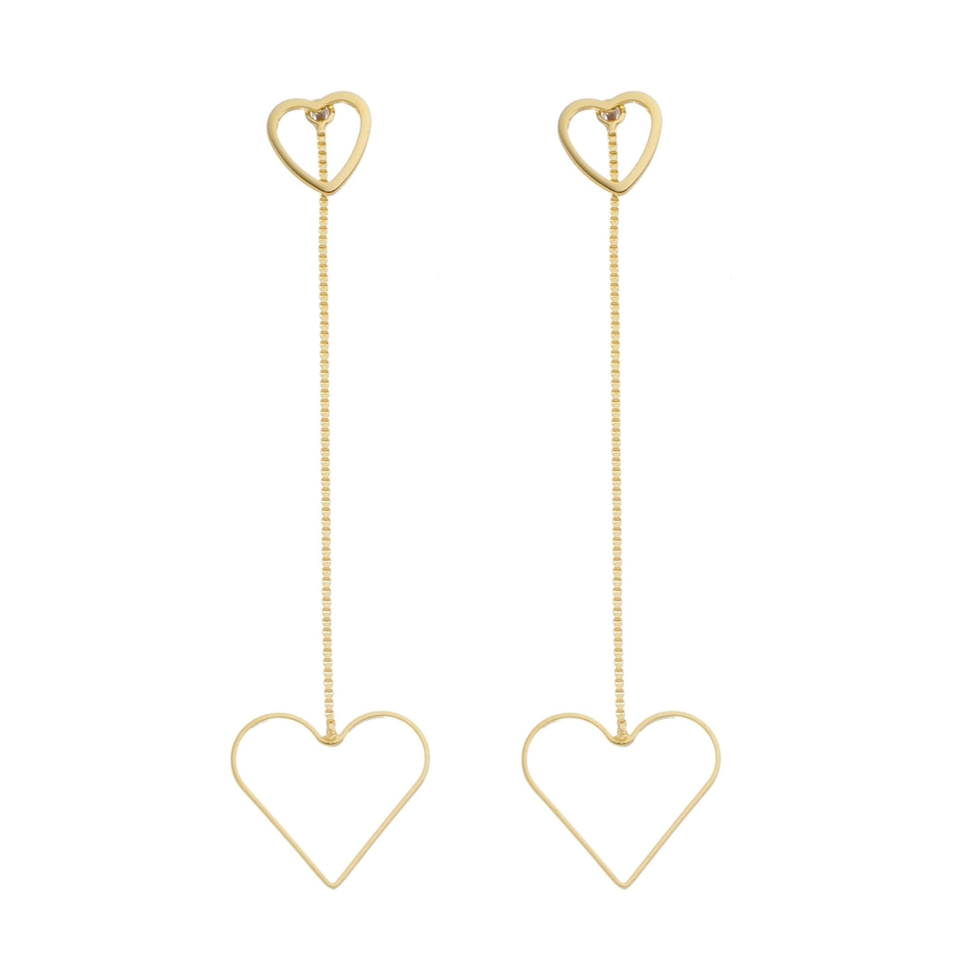 SE888 18K Gold Plated Earrings with hearts