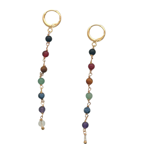 SE895 Assorted Semi Precious Stones Earrings