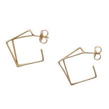 Load image into Gallery viewer, SE896 &quot;double square&quot; Earrings