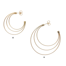 Load image into Gallery viewer, SE897A &quot;Three Wire&quot; Hoops Earrings