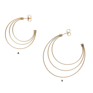 SE897A "Three Wire" Hoops Earrings