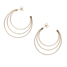 Load image into Gallery viewer, SE897B &quot;Three Wire&quot; Hoops Earrings