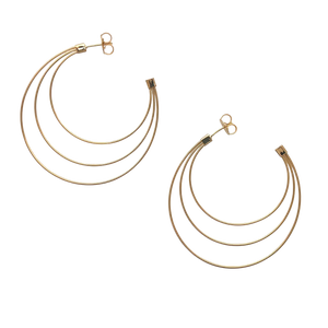 SE897B "Three Wire" Hoops Earrings