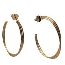 Load image into Gallery viewer, SE898 18K Gold Plated &#39;&#39;Twisted&quot; Wire Hoops