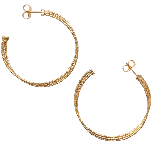 SE898 18K Gold Plated ''Twisted