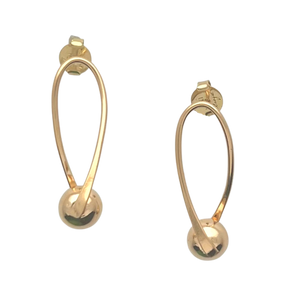SE913 18K Gold Plated wavy oval Earrings