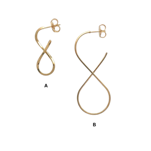 SE915A 18K Gold Plated Infinity Earrings
