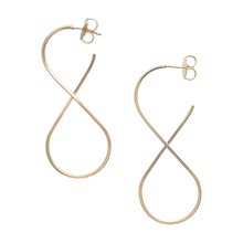 Load image into Gallery viewer, SE915B 18K Gold Plated Infinity Polished Hoop Earrings
