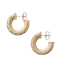 Load image into Gallery viewer, SE916 18K Gold Plated &quot;snail&quot; Hoops