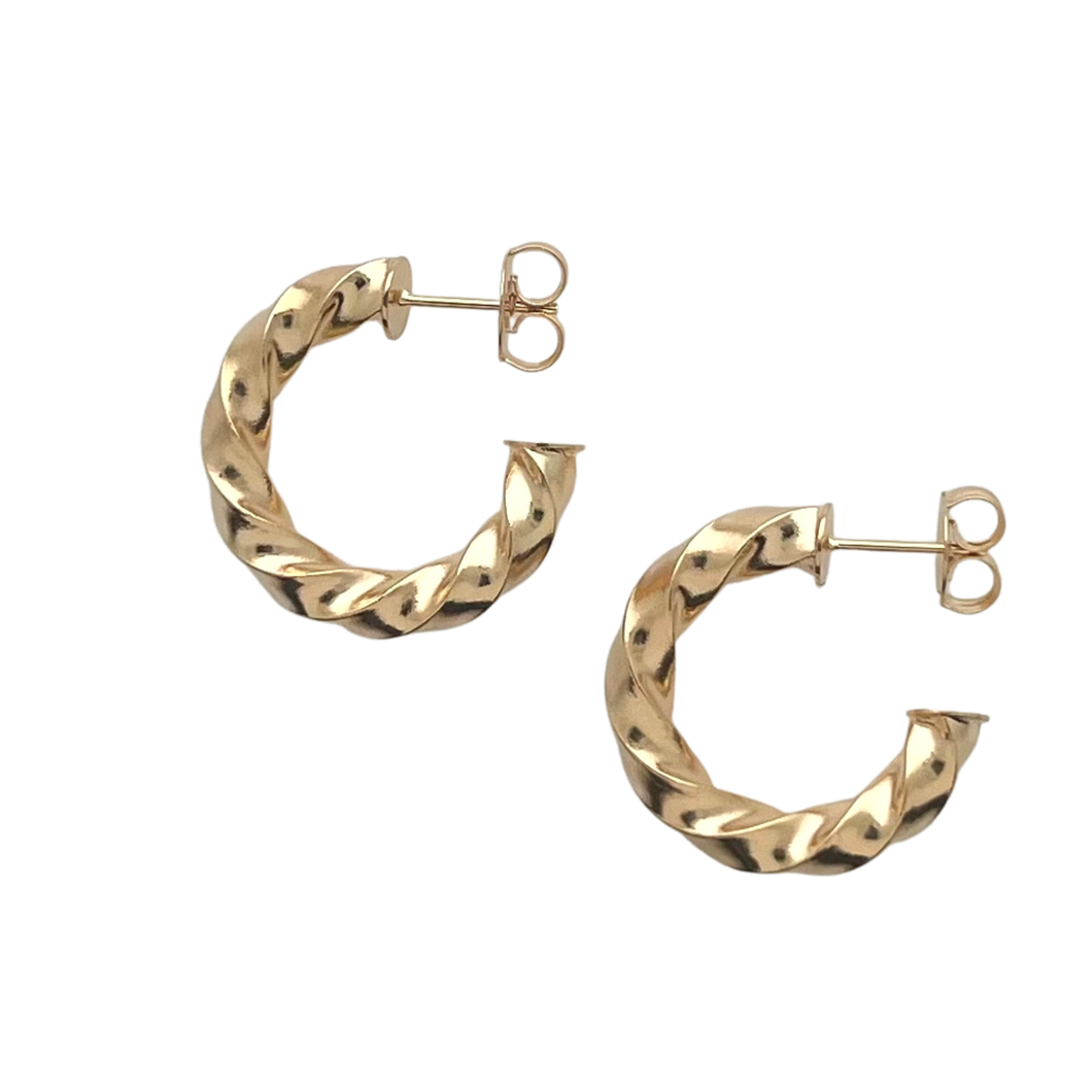 SE922B 18K Gold Plated Hoops